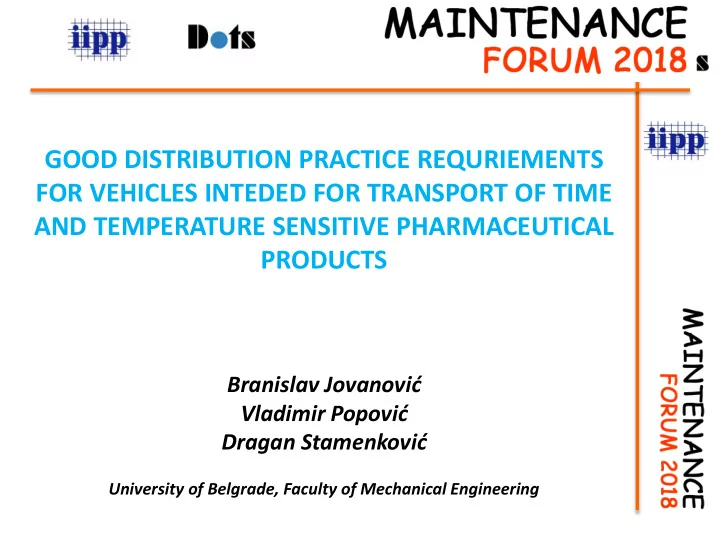 good distribution practice requriements
