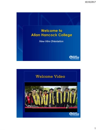 New Hire Orient  ntati  ation  on  1  10/10/2017  HR Presentation  IT Presentation    Judy