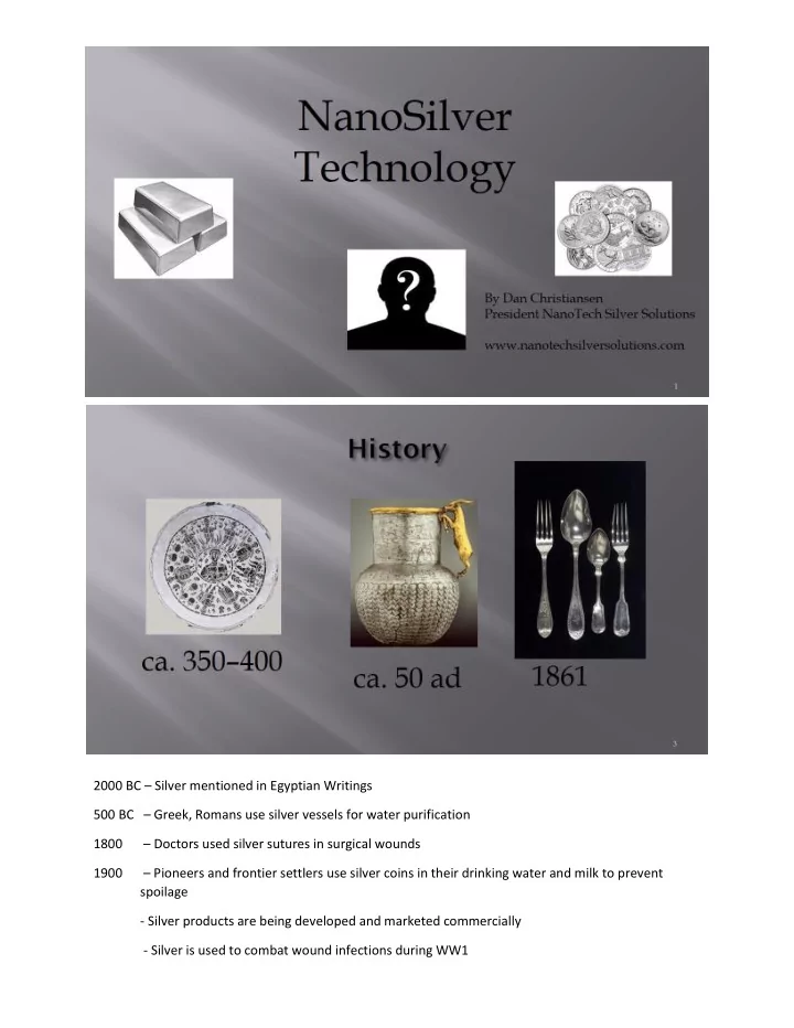 2000 bc silver mentioned in egyptian writings 500 bc