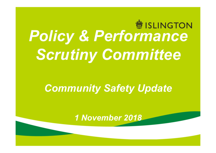 policy performance scrutiny committee