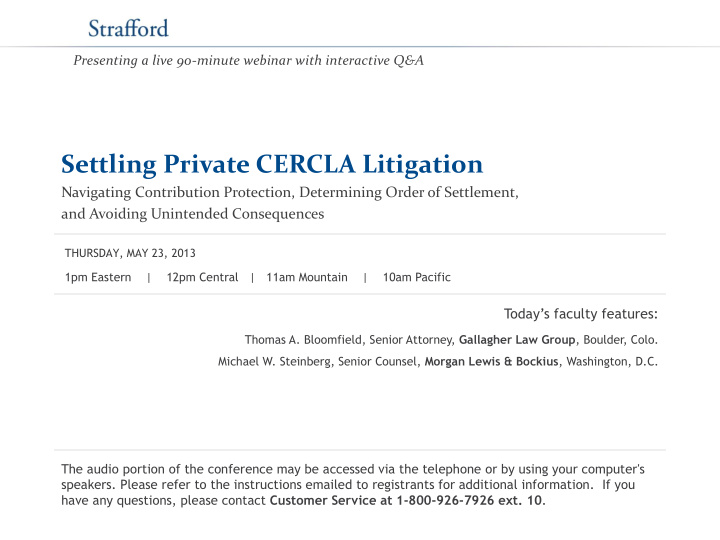 settling private cercla litigation