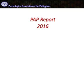 PAP Report  2016 PAP Board of Directors    Arsenio S. Alianan, Jr., Ateneo de Manila University