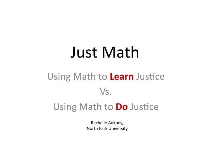 just math