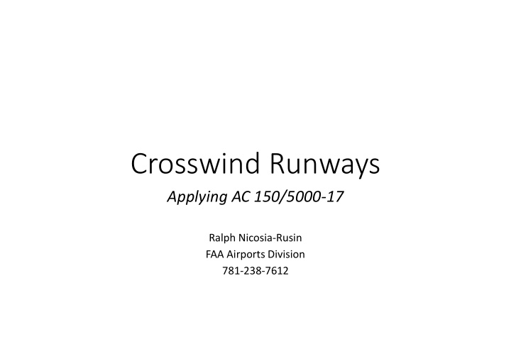 crosswind runways