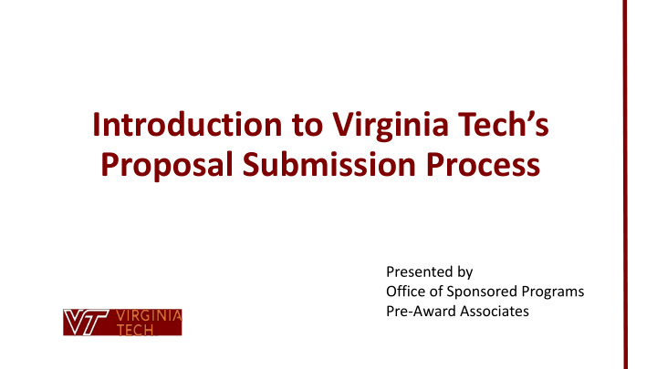 proposal submission process