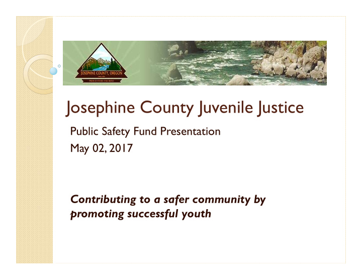 josephine county juvenile justice