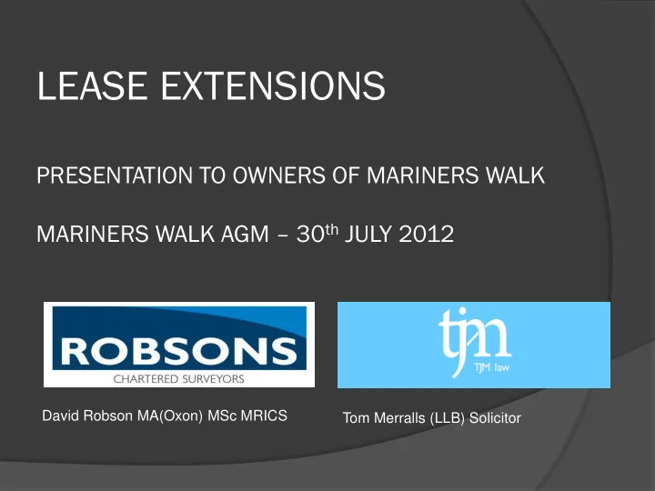 lease extensions