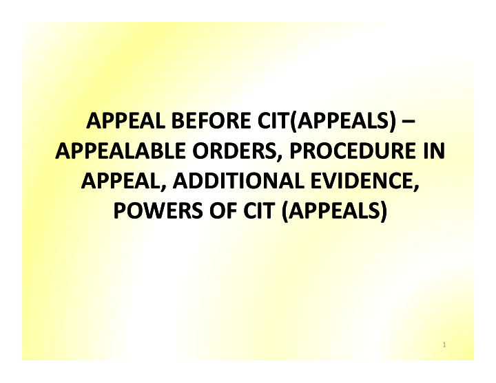 appeal before cit appeals appeal before cit appeals