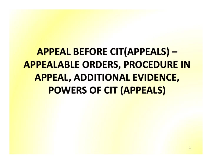 appeal before cit appeals appeal before cit appeals