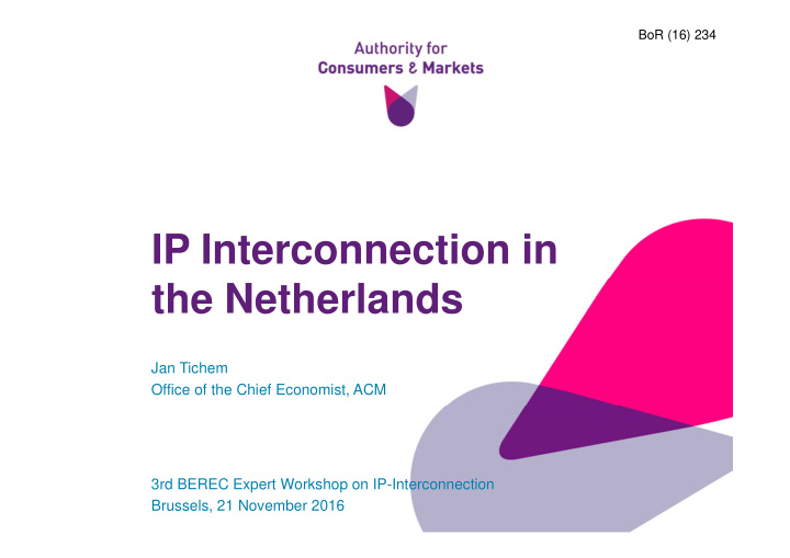ip interconnection in the netherlands