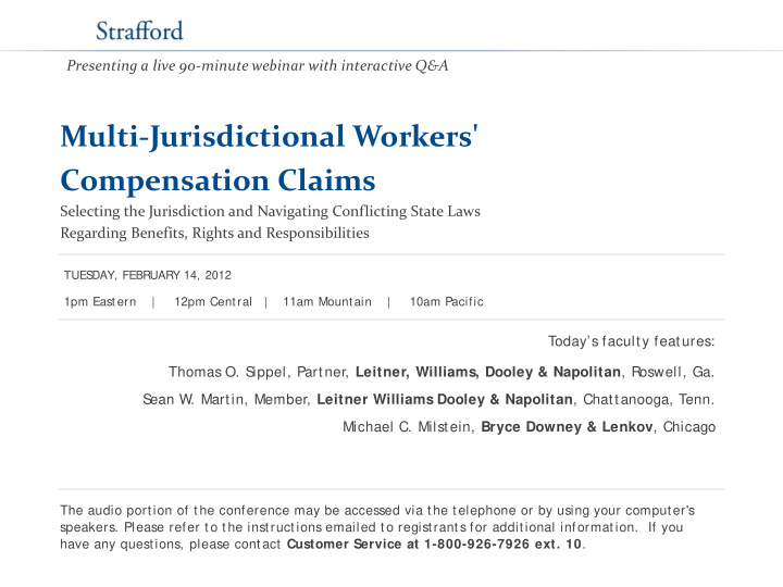 multi jurisdictional workers compensation claims