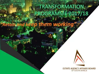 BACKGROUND  The  Estate  Agency  Affairs  Board  (EAAB)  has  been  established in terms of an Act