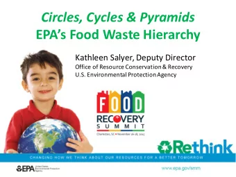 Circles,  Cycles  &amp;  Pyramids  EPAs  Food  Waste  Hierarchy  Kathleen