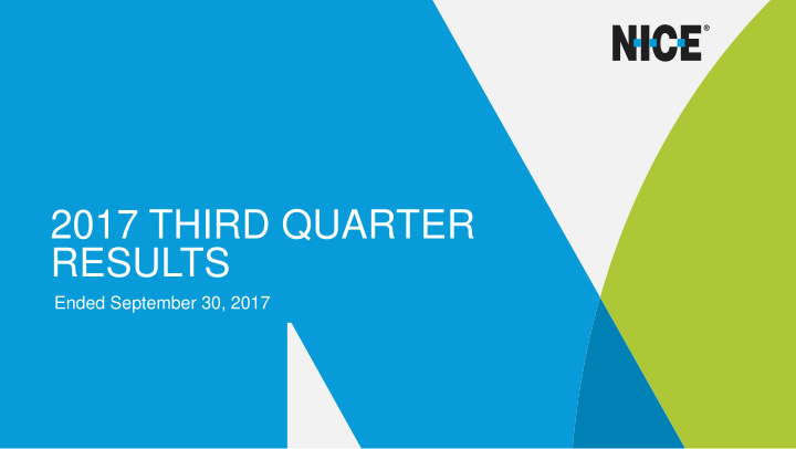 2017 third quarter