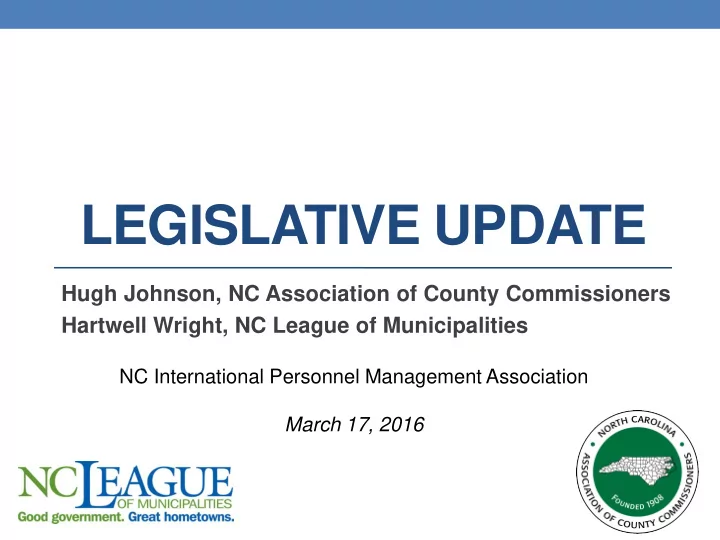 legislative update