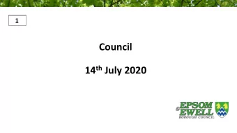 Council 14 th July 2020  Mayor  Cllr Humphrey Reynolds  2 Deputy Mayor Cllr Peter ODonovan  Cllr