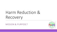 harm reduction amp recovery