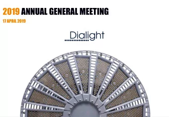 2019 ANNUAL GENERAL MEETING  17 APRIL 2019  KEY POINTS  Results in line with revised expectations