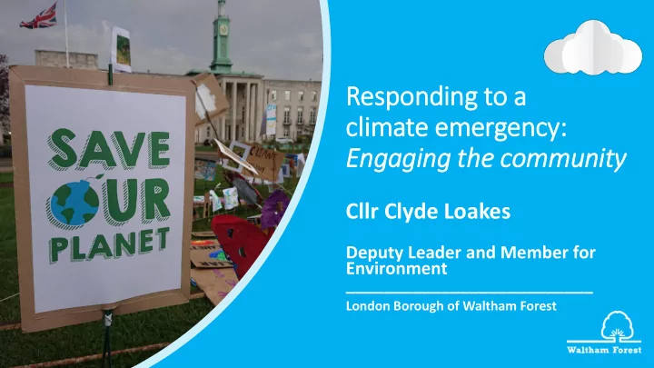 responding to a clim limate emergency engaging the