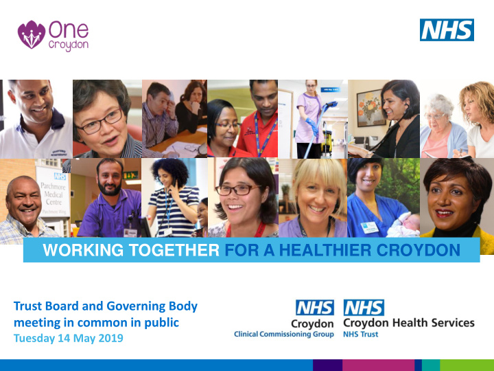 working together for a healthier croydon