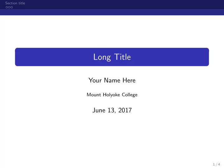 long title