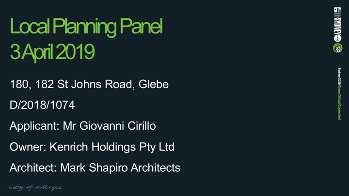 local planning panel 3 april 2019