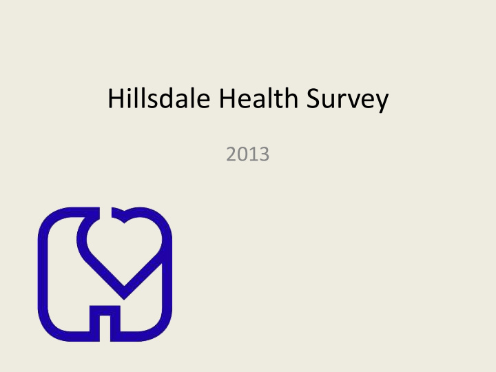 hillsdale health survey