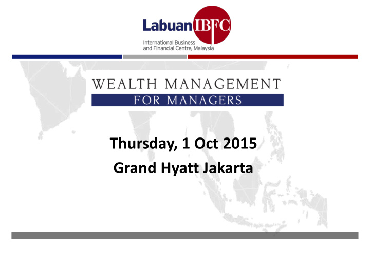 thursday 1 oct 2015 grand hyatt jakarta unlocking the