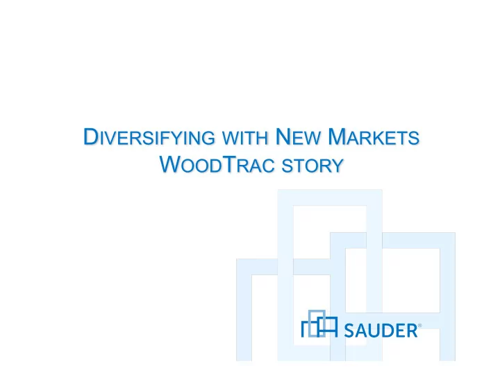 who is sauder founded in 1934
