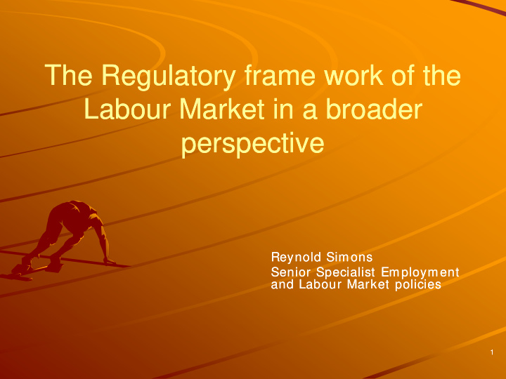the regulatory f the regulatory f frame work of the frame