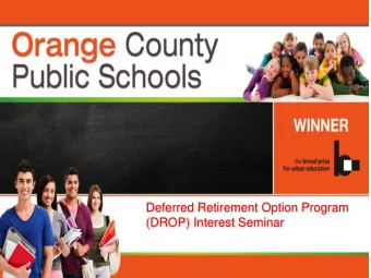 Deferred Retirement Option Program  (DROP) Interest Seminar  Orange County Public Schools