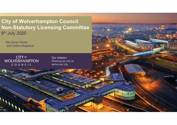city of wolverhampton council non statutory licensing