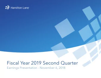 Fiscal Year 2019 Second Quarter  Earnings Presentation - November 6, 2018  Todays Speakers