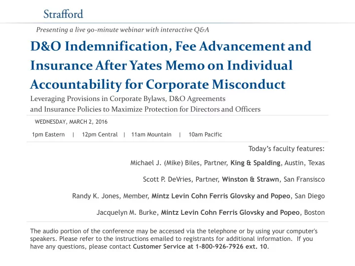 d o indemnification fee advancement and insurance after
