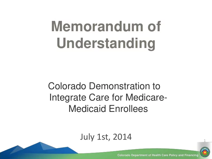 memorandum of