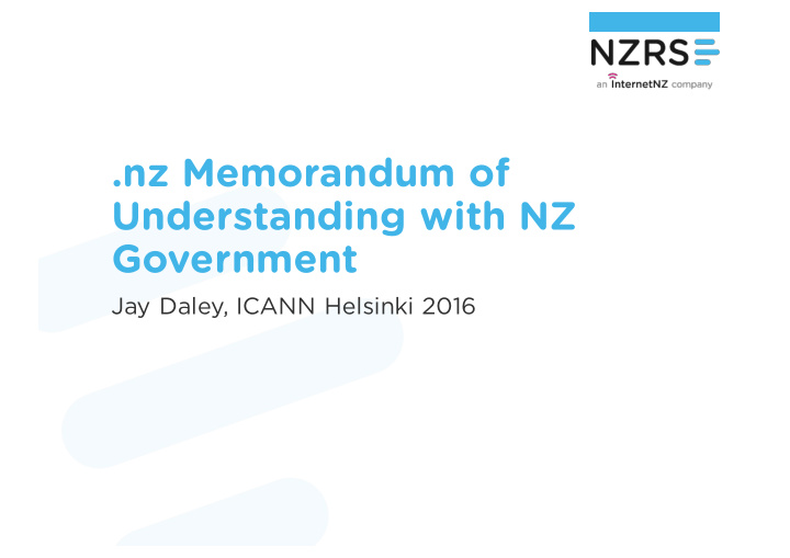 nz memorandum of understanding with nz government