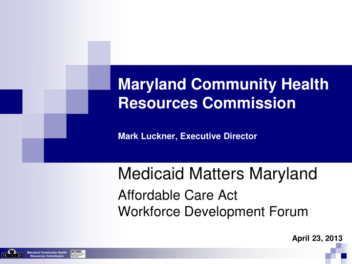 medicaid matters maryland