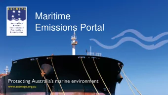Maritime  Emissions Portal  Using technology to tackle a global issue that makes a better world,