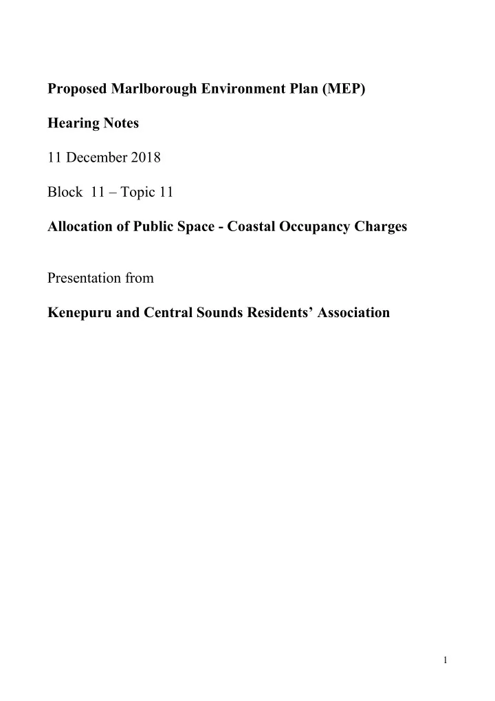 proposed marlborough environment plan mep hearing notes