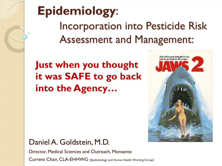 epidemiology