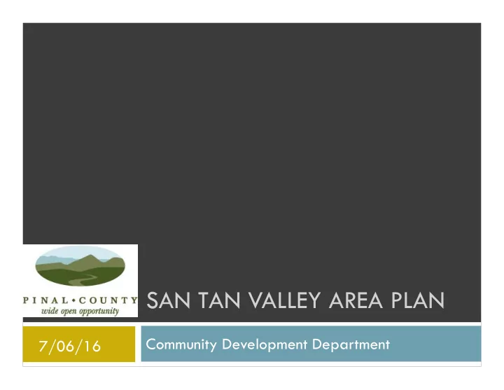 san tan valley area plan