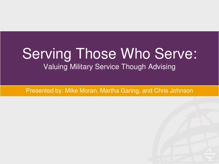 serving those who serve