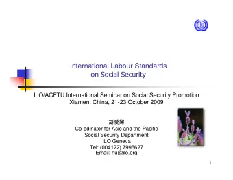 International Labour Standards    ILO/ACFTU