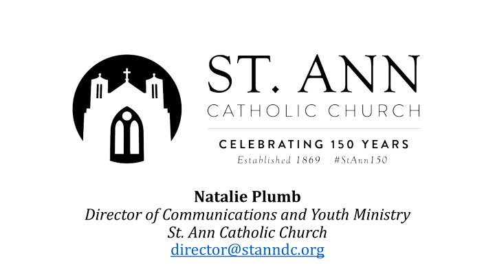 natalie plumb director of communications and youth