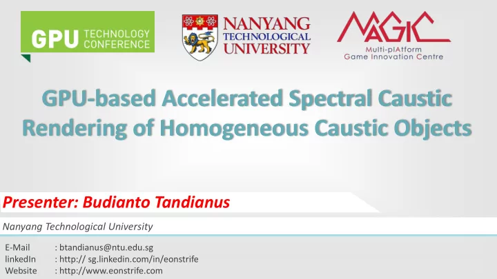 gpu based accelerated spectral caustic