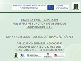 CZECH JUDICIAL ACADEMY  PROJECT COORDINATOR  PARTNERS=BENEFICIARIES  Contact persons  Czech