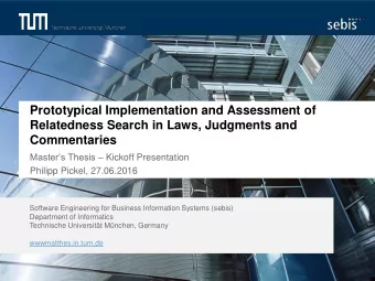 Prototypical Implementation and Assessment of  Relatedness Search in Laws, Judgments and
