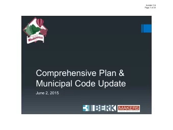 Comprehensive Plan &amp;  Municipal Code Update  June 2, 2015  Exhibit 114  Page 2 of 33  Planned