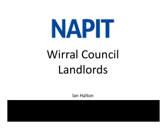 Wirral Council Landlords Ian Halton Electrical Safety in the Private Rented Sector