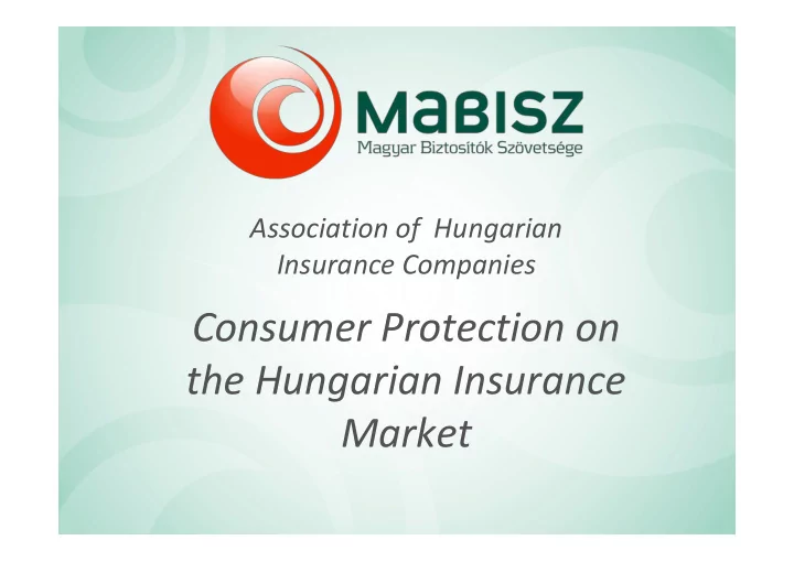 consumer protection on the hungarian insurance market